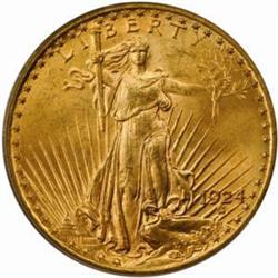1924 Saint-Gaudens $20. MS66 (PCGS)