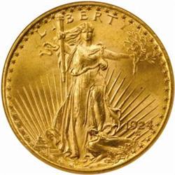 1924 Saint-Gaudens $20. MS65 (NGC)