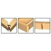 Image 2 : NEW JOINERY ROUTER BIT SET - 45 DEGREE MITER LOCK, DRAWER LOCK AND REVERSE GLUE JOINT
