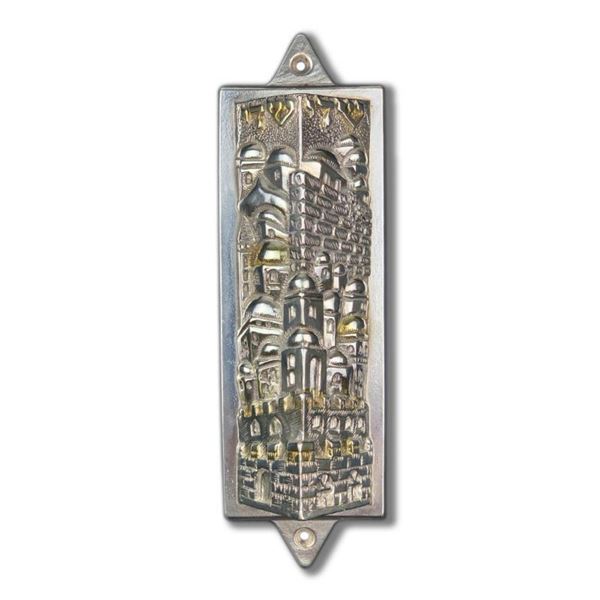 Raphael Abecassis Sterling Silver Electroform Mezuzah with Letter of Authenticity.