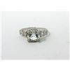 Image 1 : Sterling Silver Aquamarine & Diamond Ring