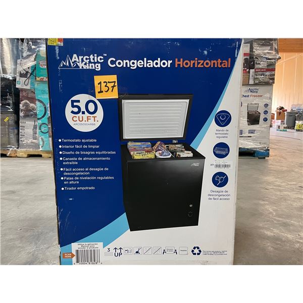 Arctic King 5 Cu ft Chest Freezer, Black