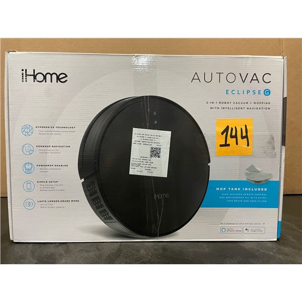 iHome AutoVac Eclipse G 2-in-1 Robot Vacuum and Mop with Homemap Navigation