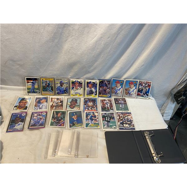 Baseball and football ball cards signed?