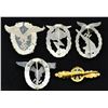Image 2 : 5 WWII GERMAN LUFTWAFFE BADGES.