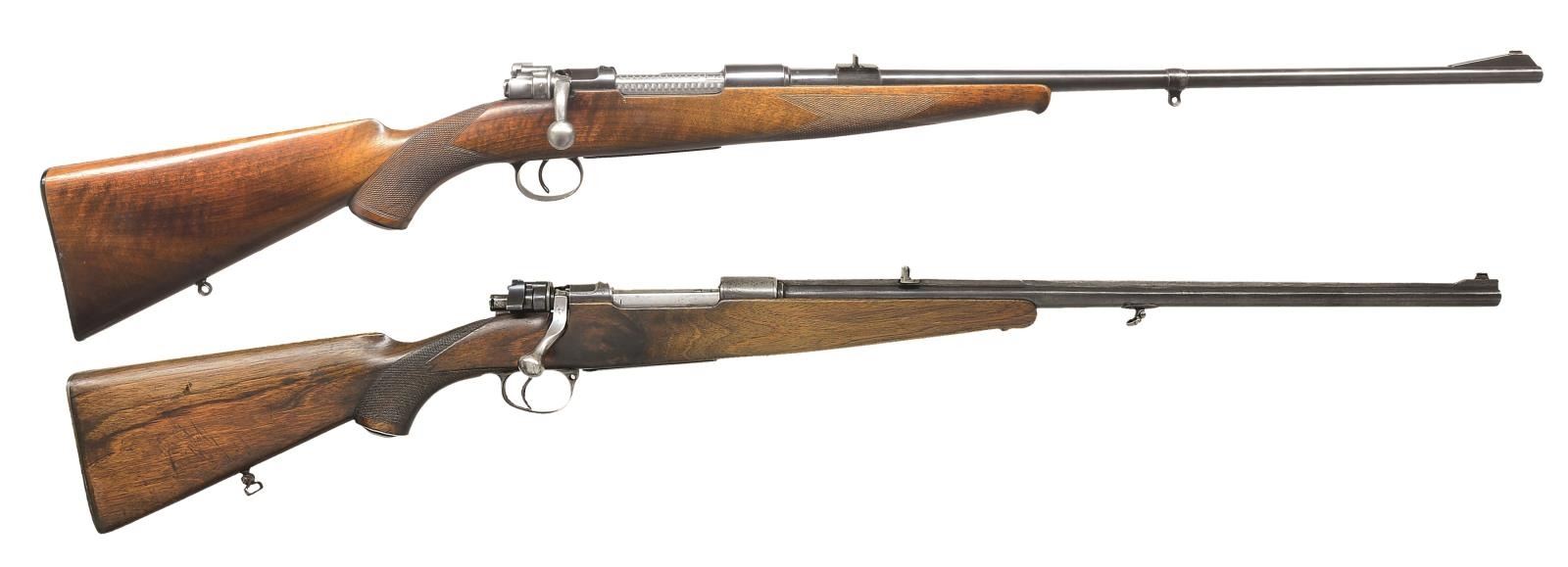 2 CIGARETTE MAUSER RIFLES.