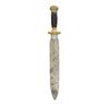 Image 2 : CHEVALIER STYLE BRASS AND EBONY GRIP BOWIE KNIFE.