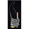 Image 2 : 19TH CENTURY HUNTING BAG W/ ATTACHED HORN & PATCH