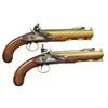 Image 2 : FINE & ORIGINAL PAIR OF BRASS BARRELLED FLINTLOCK