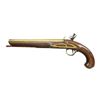 Image 2 : BRASS BARRELED, BRASS MOUNTED FLINTLOCK PISTOL