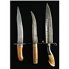 Image 1 : 2 LARGE ALL METAL GRIPPED 19TH CENTURY DAGGERS.