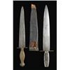 Image 2 : 2 LARGE ALL METAL GRIPPED 19TH CENTURY DAGGERS.