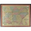 Image 1 : CIVIL WAR VINTAGE MAP OF THE SOUTHERN STATES.