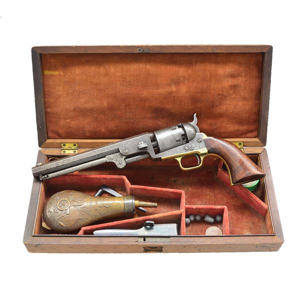 CASED GUSTAV YOUNG ENGRAVED METROPOLITAN NAVY