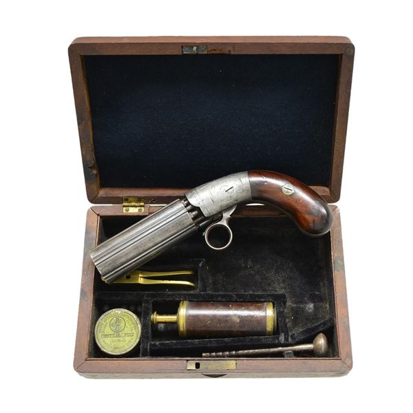 CASED BLUNT & SIMS RING TRIGGER PEPPERBOX.