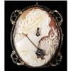 Image 1 : CAMEO BROACH set with two diamonds CONDITION