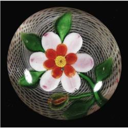 Art Glass Paperweight  with laticino ground