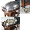 Image 3 : VICTORIAN SERVING CART oak and silverplate 43