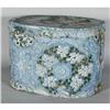 Image 1 : WALLPAPER DECORATED HAT BOX 14" high, 20" lon