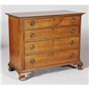 Image 1 : CHIPPENDALE CHERRY CHEST with fluted quarter