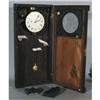 Image 2 : NEW ENGLAND MIRROR CLOCK with eglomise and ma