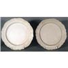 Image 1 : PAIR OF SALT GLAZE PLATTERS, 13 1/2" and 14"