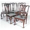 Image 3 : SET OF 10 CHIPPENDALE STYLE DINING CHAIRS cir