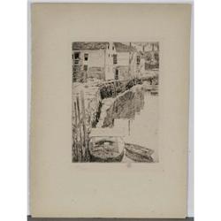 CHILDE HASSAM Cos Cobb 6 7/8"x 4 7/8" etching