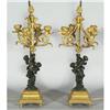 Image 1 : PAIR OF FRENCH BRONZE CANDELABRA 21" high (ex