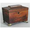 Image 1 : REGENCY PENWORK TEA CADDY 6"x 8"x 5 1/2", cir