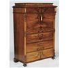 Image 1 : BIEDERMEIER BURLED WALNUT SECRETAIRE A ABATTA