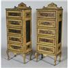 Image 1 : PAIR OF VENETIAN STYLE TALL CHESTS with paint