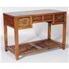 Image 1 : CHINESE ELM WRITING DESK with elaborate stret