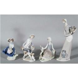 LLADRO FIGURES (4) incl. #4875,4659,5272, lar