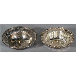 PAIR OF VICTORIAN STERLING BOWLS, one with mo