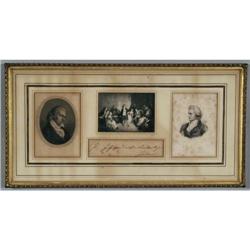 FRIEDERICH VON SCHILLER framed engraving with