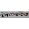 Image 1 : LOT OF SIX RINGS including onyx and topaz, CO