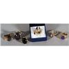 Image 1 : LOT OF SIX RINGS including amethyst and onyx