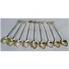Image 1 : SET OF 9 RUSSIAN DEMITASSE SPOONS CONDITION R