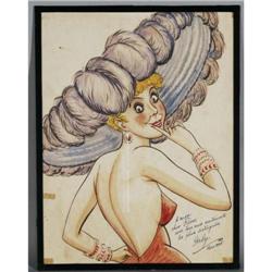 FRENCH SCHOOL, caracature of a cabaret dancer