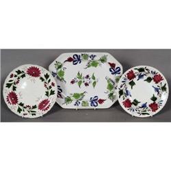 GAUDY DUTCH/PEARLWARE MIXED LOT three pieces,