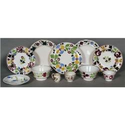 GAUDY DUTCH/PEARLWARE MIXED LOT eleven pieces