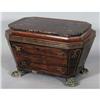 Image 1 : LARGE REGENCY TEA CADDY with brass inlay 16"x