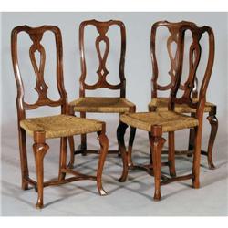 SET OF FOUR ITALIAN STYLE DINING CHAIRS with