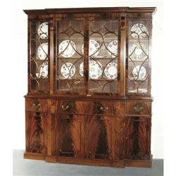 GEORGE III STYLE MAHOGANY BREAKFRONT the cent