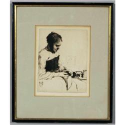 WILLIAM LEE HANKEY 8 1/2" x 6 1/2" etching