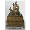 Image 1 : FRENCH BRONZE MANTLE CLOCK 19" high 19th cent