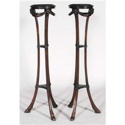 PAIR OF REGENCY STYLE PLANT STANDS