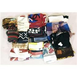 GROUP OF 16 DESIGNER SCARVES including Channe