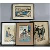 Image 1 : GROUP OF 4 JAPANESE WOODBLOCK PRINTS includin